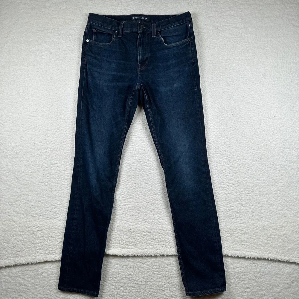 Everlane Uniform Slim Organic Cotton Jean Mens 4-Way Stretch 32x34 Dark Indigo